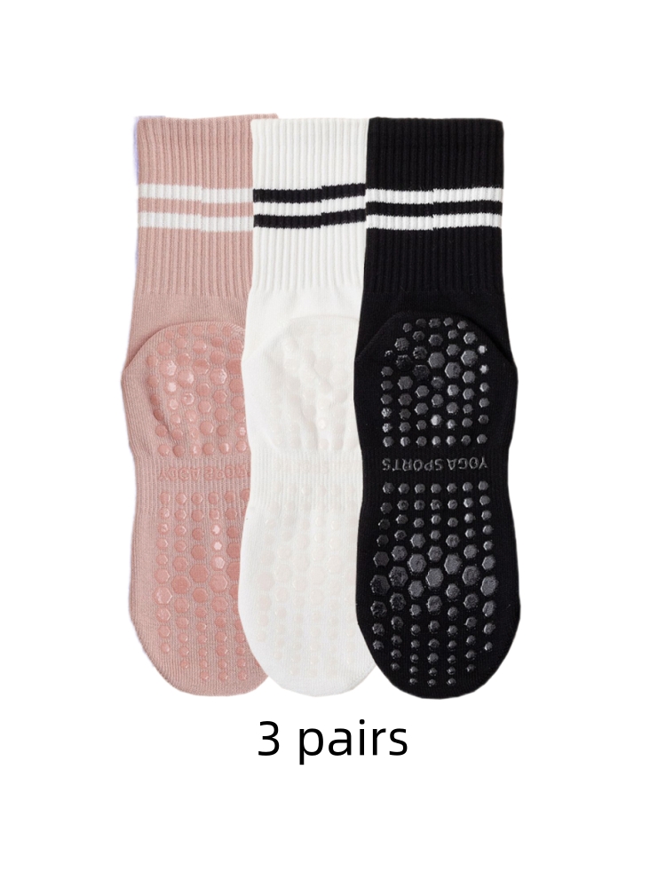 3 Pairs of Yoga Socks, Medium  - Medias Para Pilates Y Yoga recension och pris