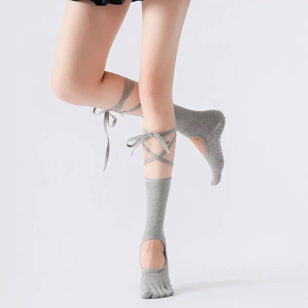 Lace-up Ballet Yoga Socks Wome - Medias Para Pilates Y Yoga recension och pris